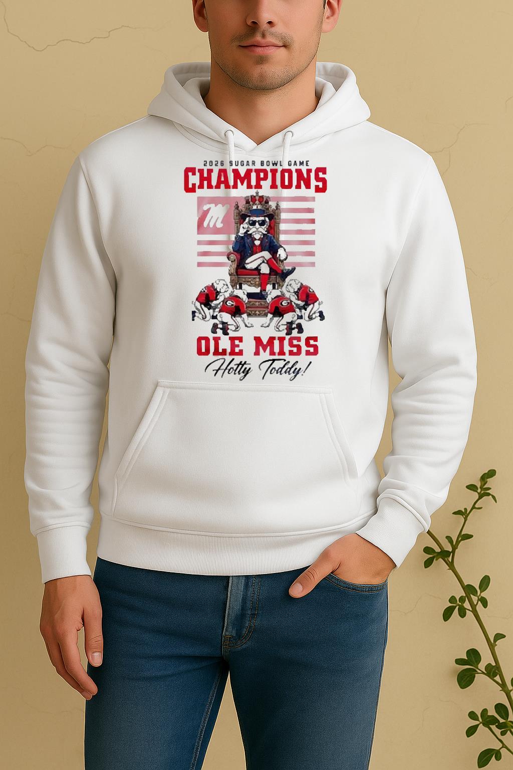 Officials Ole Miss Rebels 2026 Sugar Bowl Game Champions Hotty Toddy Unisex Hoodie