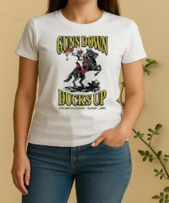 Officials Oregon Ducks Guns Down Ducks Up Orange Bowl Champions 2026 Mascot Women Shirt