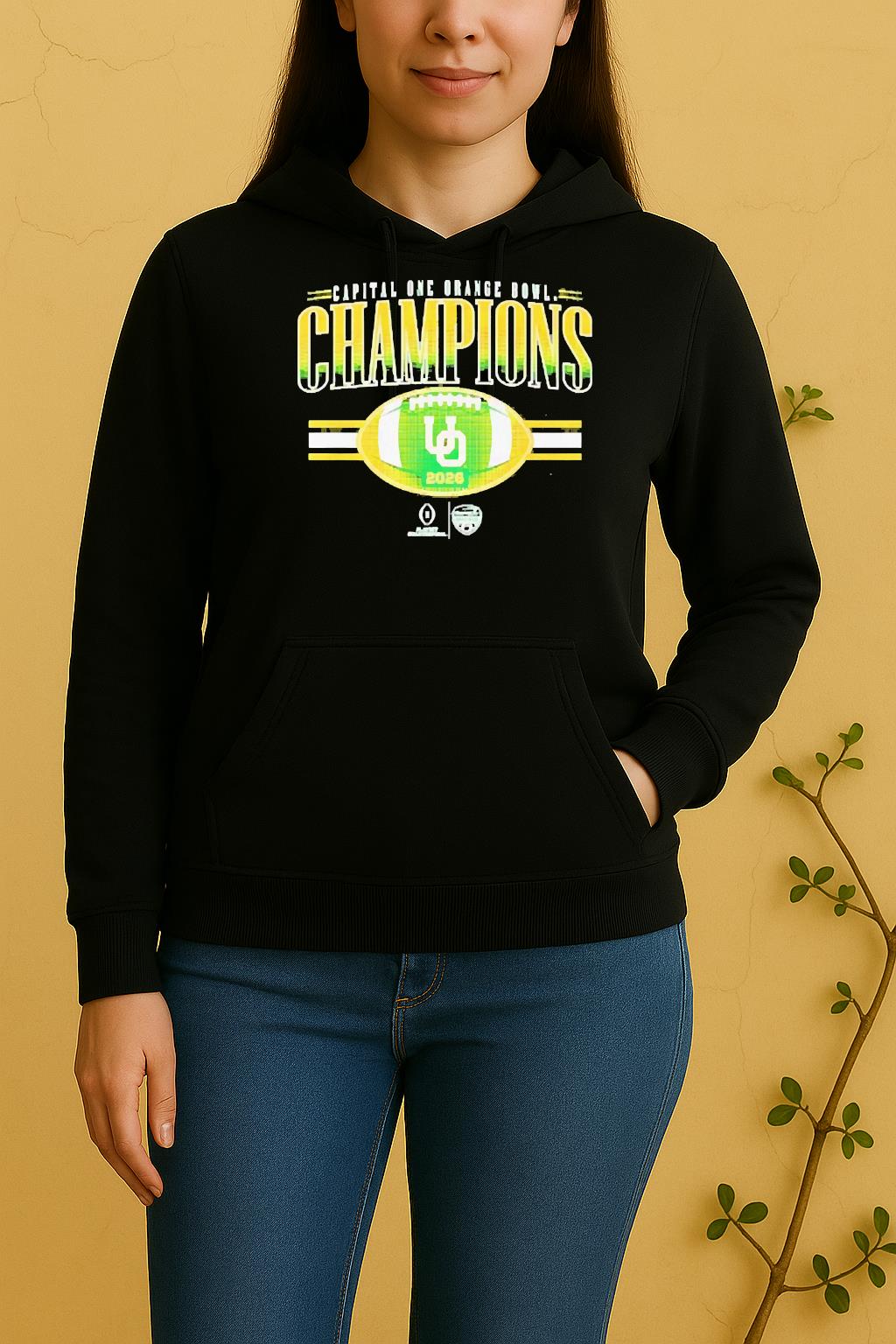 Officials Oregon Football 2026 Cfp Orange Bowl Champions Unisex Hoodie