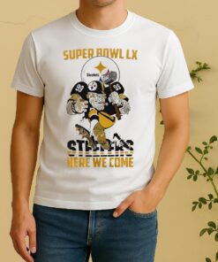 Officials Pittsburgh Steelers Nfl 2025 Division Champions Super Bowl Lx Steelers Here We Come Mascot Shirt