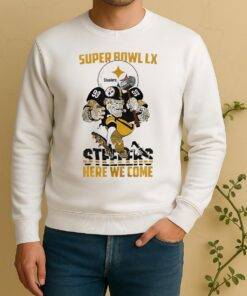 Officials Pittsburgh Steelers Nfl 2025 Division Champions Super Bowl Lx Steelers Here We Come Mascot Sweater