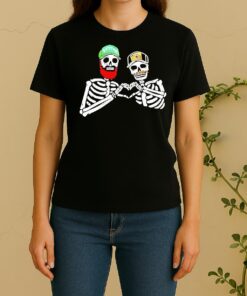 Officials Post Malone And Morgan Skeleton Heart Hand Women Shirt