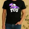 Officials Snoopy And Woodstock Driving Car Tcu Horned Frog Shirt
