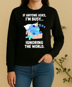Officials Stitch Sleep If Anyone Asks Im Busy Ignoring The World Sweater