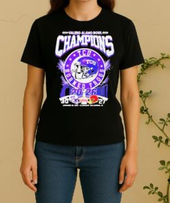 Officials Tcu Horned Frogs 2026 Valero Alamo Bowl Champions Helmet Women Shirt
