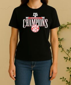 Officials Texas Am Aggies Football Champions Sec 2025 Women Shirt