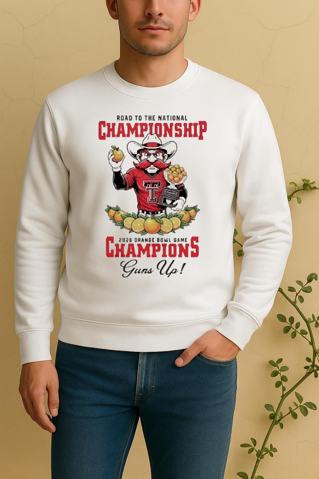 Officials Texas Tech Red Raiders 2026 Road To The Orange Bowl Game Champions Sweater