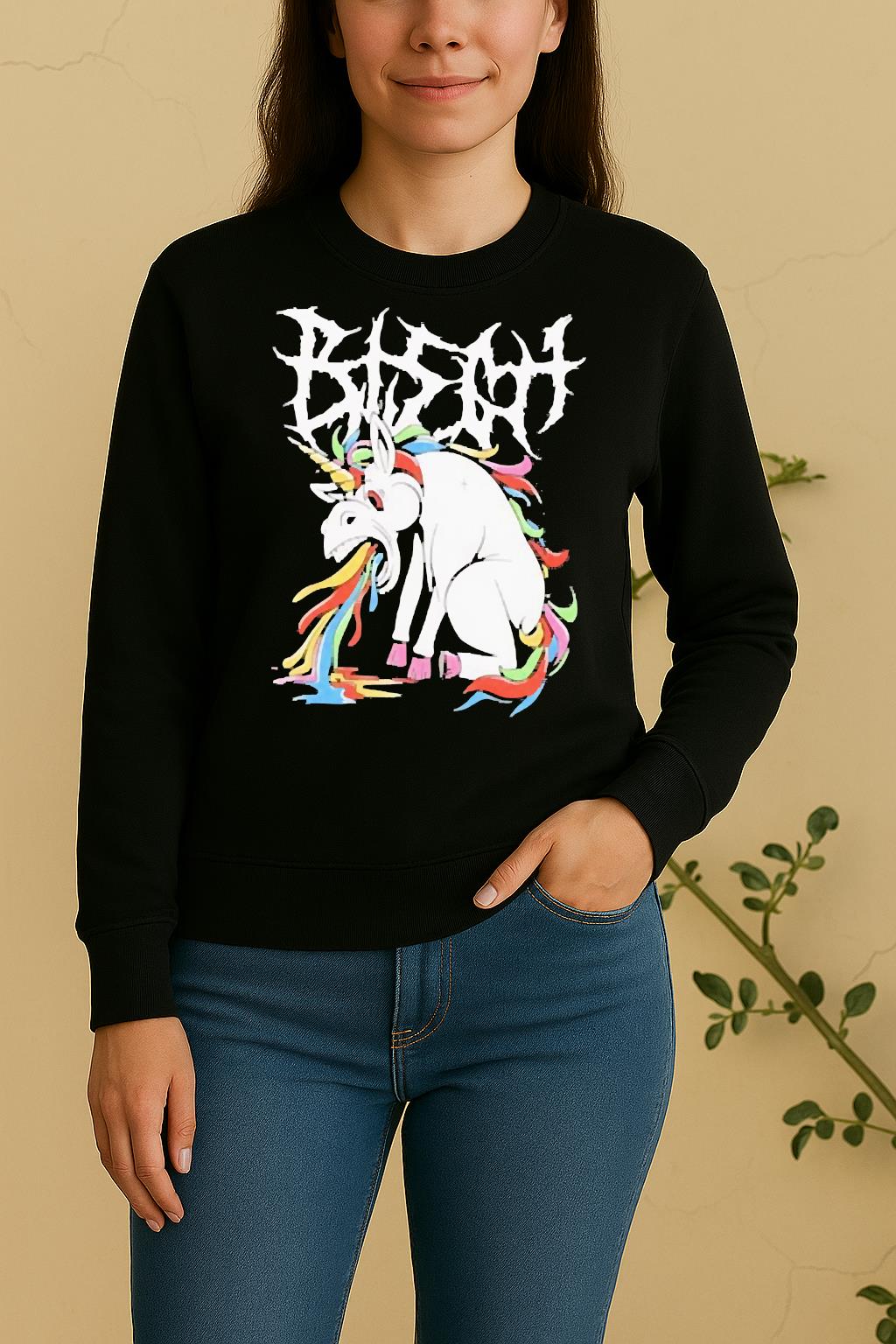 Officials Unicorn Vomited Metalheads Death Metal Sweater