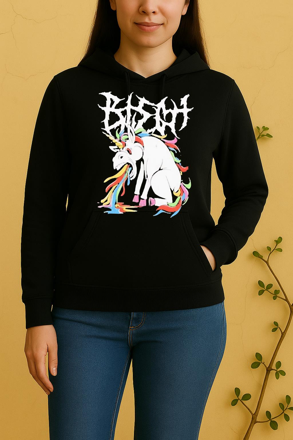 Officials Unicorn Vomited Metalheads Death Metal Unisex Hoodie
