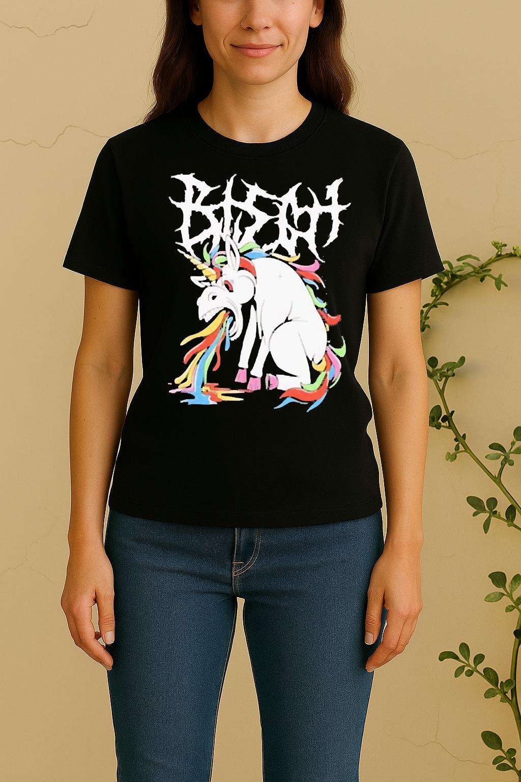 Officials Unicorn Vomited Metalheads Death Metal Women Shirt