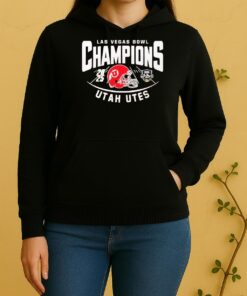 Officials Utah Utes 2025 Las Vegas Bowl Champions Football Field Unisex Hoodie