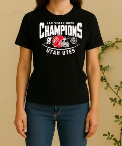 Officials Utah Utes 2025 Las Vegas Bowl Champions Football Field Women Shirt