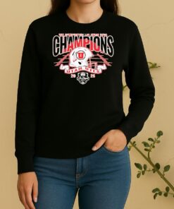 Officials Utah Utes 2025 Las Vegas Bowl Champions Helmet Runway Sweater