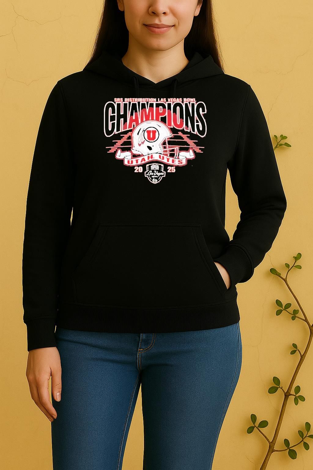 Officials Utah Utes 2025 Las Vegas Bowl Champions Helmet Runway Unisex Hoodie