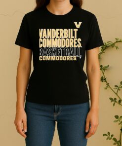 Officials Vanderbilt Basketball Text Logo Overlay Women Shirt