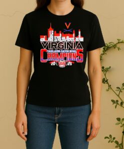 Officials Virginia Cavaliers 2025 Taxslayer Gator Bowl Champions Players Names Skyline Women Shirt