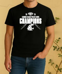 Officials Washington State Cougars 2025 Famous Idaho Potato Bowl Champions Runway Shirt