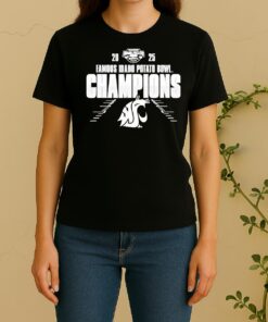 Officials Washington State Cougars 2025 Famous Idaho Potato Bowl Champions Runway Women Shirt