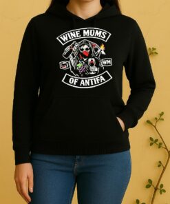 Officials Wine Moms Of Antifa Logo Unisex Hoodie