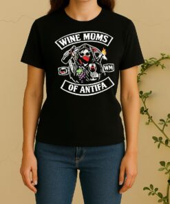 Officials Wine Moms Of Antifa Logo Women Shirt