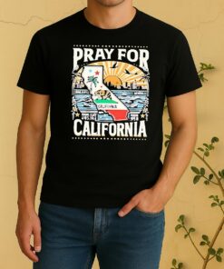 Officials Womens Pray For California Printed Shirt