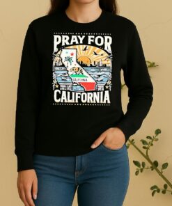 Officials Womens Pray For California Printed Sweater
