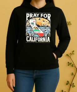Officials Womens Pray For California Printed Unisex Hoodie