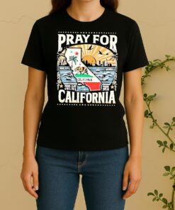 Officials Womens Pray For California Printed Women Shirt