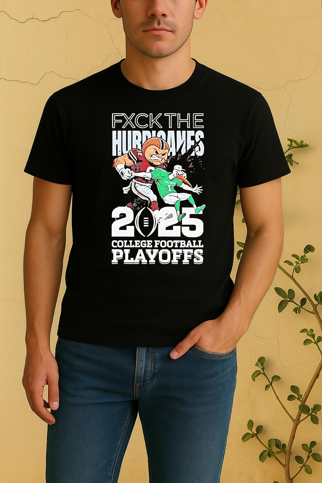 Ohio State Buckeyes Fuck The Hurricanes 2025 Cfp Mascot Shirt by Bino Shirt – Custom Graphic T-Shirt