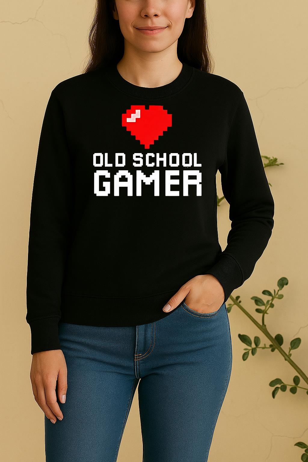 Old School Gamer Heart Sweater