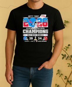 Ole Miss Rebels Beat Georgia Bulldogs Hotty Toddy Cfp 2026 Allstate Sugar Bowl Champions Shirt