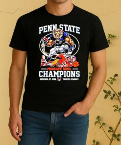 Penn State Nittany Lions 2025 Pinstripe Bowl Champions Mascot Score Shirt