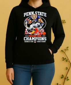 Penn State Nittany Lions 2025 Pinstripe Bowl Champions Mascot Score Unisex Hoodie