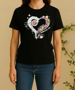 Pittsburgh Steelers Autism Accept Understand Love Diamond Heart Women Shirt