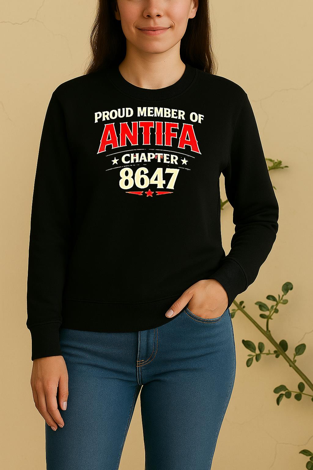 Proud Member Of Antifa Chapter 86 47 Trump Sweater
