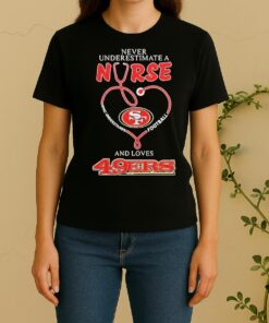 San Francisco 49Ers Football Never Underestimate A Nurse Who Understands Football And Loves Women Shirt
