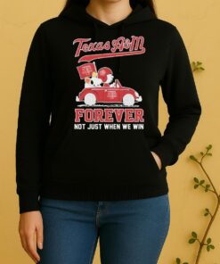 Snoopy And Charlie Brown The Peanuts Texas Am Aggies Driving Car Forever Not Just When We Win Unisex Hoodie
