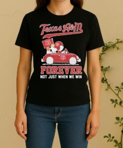 Snoopy And Charlie Brown The Peanuts Texas Am Aggies Driving Car Forever Not Just When We Win Women Shirt