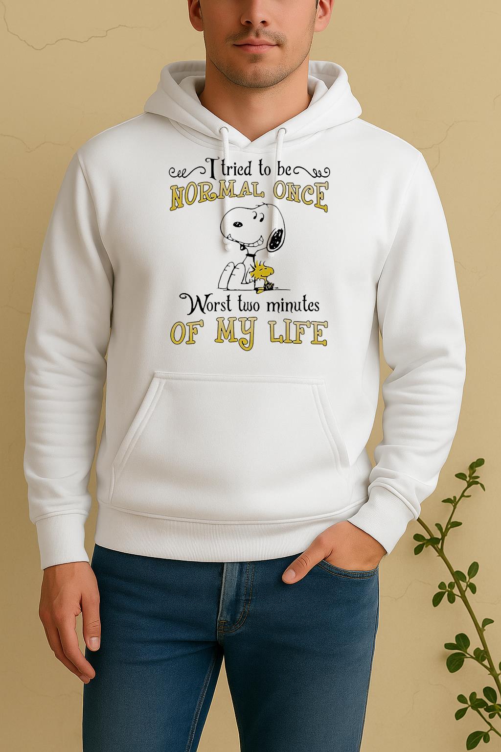 Snoopy I Tried To Be Normal Once Worst Two Minutes Of My Life Unisex Hoodie