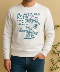 Snoopy Peanuts All My Dawgs Hate Ice Sweater