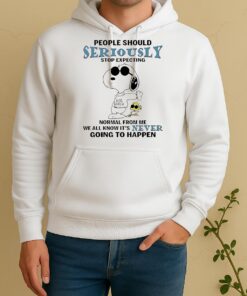 Snoopy People Should Seriously Stop Expecting Normal From Me We All Knowits Never Going To Happen Unisex Hoodie