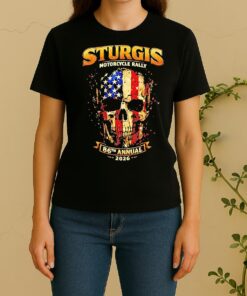 Sturgis American Flag Skull 86Th Anniversary 2026 Women Shirt