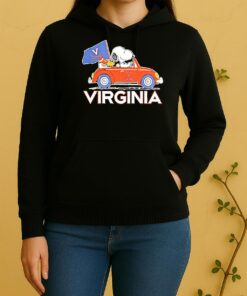 Virginia Cavaliers X Snoopy And Woodstock Driving Car Unisex Hoodie