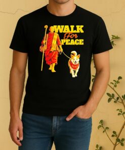 Walk For Peace Walking Monks And Aloka Dog Shirt