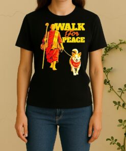 Walk For Peace Walking Monks And Aloka Dog Women Shirt