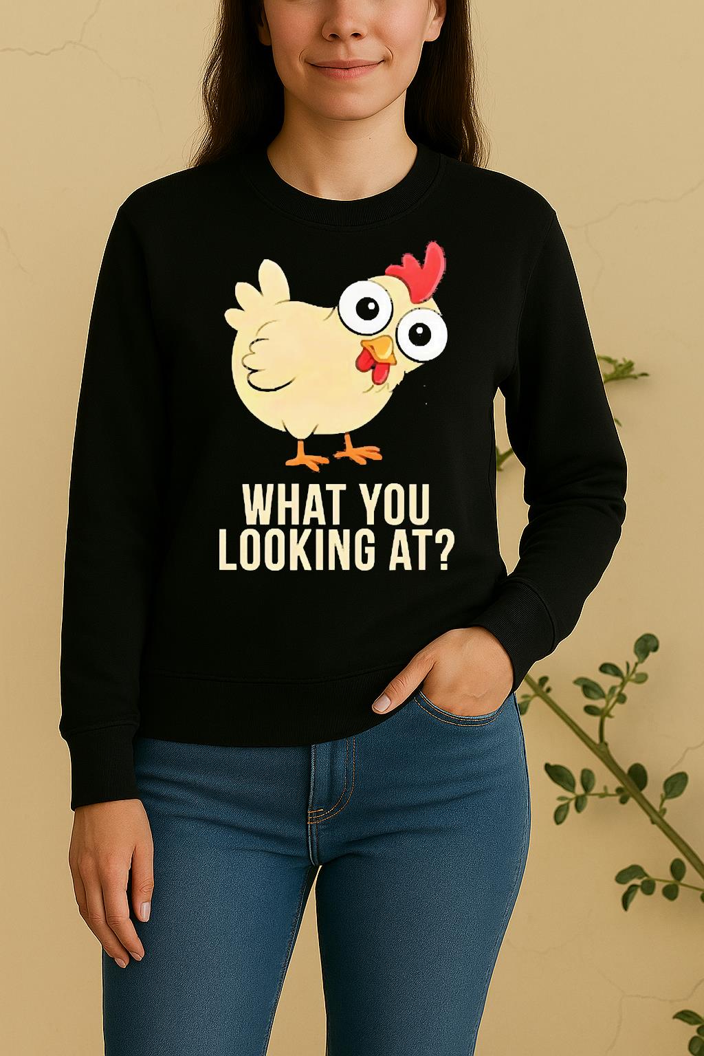 What You Looking At Chicken Sweater