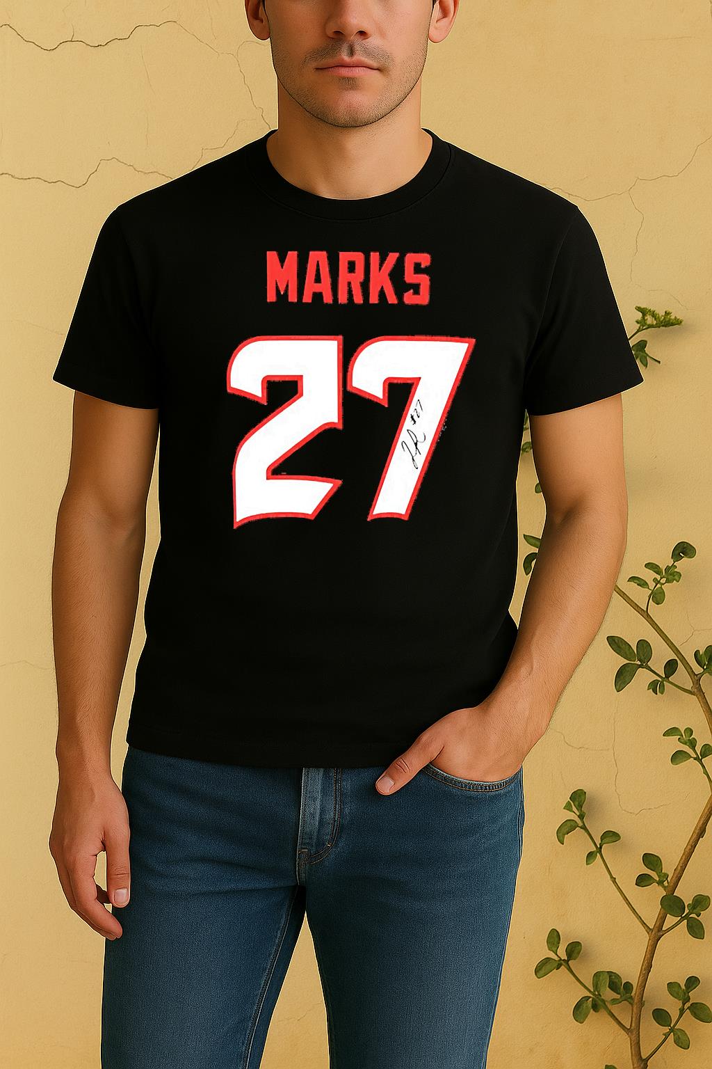 Woody Marks 27 Houston Texans Football Signature Shirt by Bino Shirt – Custom Graphic T-Shirt