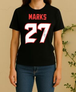 Woody Marks 27 Houston Texans Football Signature Women Shirt