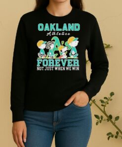 Cute Snoopy And Charlie Brown Oakland Athletics Baseball Forever Not Just When We Win Sweater