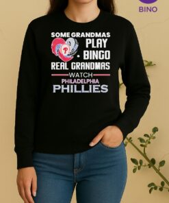 Awesome Philadelphia Phillies Some Grandmas Play Bingo Real Grandmas Watch Diamond Heart Shape Sweater